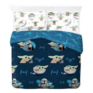 Star Wars Mandalorian 8 Pieces Baby
Yoda" Kids Reversible Full
Bed Set